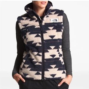 The North Face Campshirt tribal print fleece vest